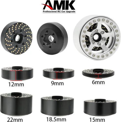 Miniatura 2 de 4 pesos de rueda de latón, adaptador de cubo hexagonal de rueda de latón 1/10 para llantas Beadlock de 1.9 pulgadas/2.2 pulgadas para llantas de 4