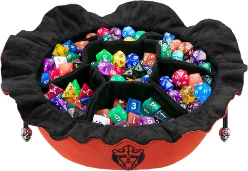 Miniatura 10 de CardKingPro Bolsas Inmensas para Dados con Bolsillos - Azul - Capacidad para 150+ Dados - Gran Organizador para Acaparadores de Dados, Perfecto