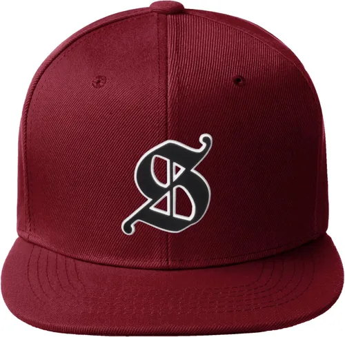 Miniatura 563 de Daxton Gorra clásica con visera de billete plano con letras del alfabeto inglés antiguo de la A a la Z