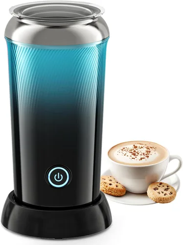Maestri House Espumador de leche, vaporizador de espuma Mik caliente y frío 3 en 1, máquina de espuma de control táctil de 8.12 onzas/8.1 fl oz,