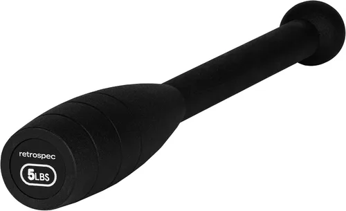 Miniatura 2 de Retrospec Grip Steel Club Entrenamiento de fuerza, rehabilitación, estiramiento, acondicionamiento y entrenamiento de rotación, opciones de 5, 10