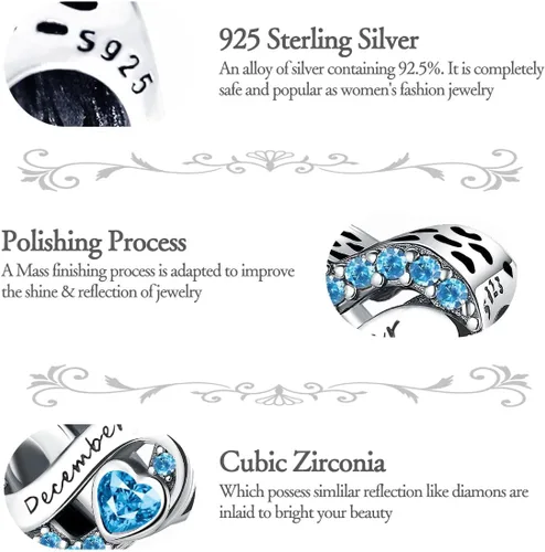 Miniatura 5 de Abalorios de plata de ley 925 con forma de corazón de amor, dijes de feliz cumpleaños para pulsera, collar, día de San Valentín, día de la madre