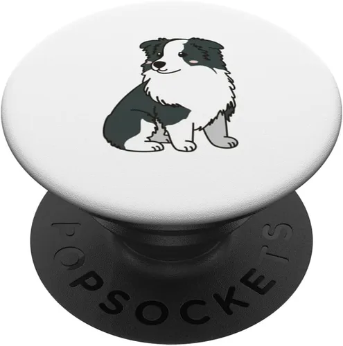 Kawaii Border Collie PopSockets Swappable PopGrip