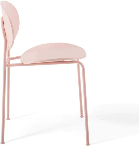 Miniatura 9 de Modway Palette - Silla moderna de plástico moldeado para comedor, color rosa, juego de 2, viene totalmente montada