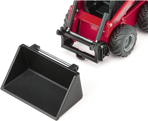 Miniatura 3 de Siku 3049 Farmer Manitou 3300V Minicargadora Minicargadora, Rojo