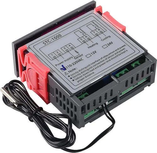 Miniatura 6 de 2 unids STC-1000 controlador de temperatura digital 110-220 V termostato incubadora termorregulador relé calefacción refrigeración con sensor cable