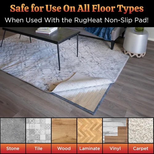 Miniatura 5 de Alfombrilla Calefactora Portátil para Suelo, Pequeña (22x34 pulgadas) Se Adapta Debajo de una Alfombra de 2' x 3', Calentador de Pies Almohadilla