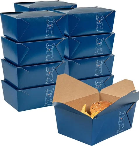 Miniatura 39 de Restaurantware Bio Tek - Cajas para llevar de 30 onzas, 200 loncheras para llevar, cierre de tabulación, resistentes al calor, desechables, de papel