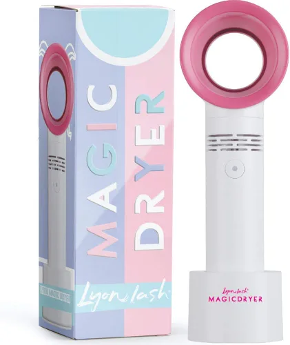 Miniatura 10 de Lyon Lash Portable USB Rechargeable Bladeless Mini Fan/Air Conditioning Blower/Handheld Cooling Dryer, Essential Eyelash Extension Supplies, Dries