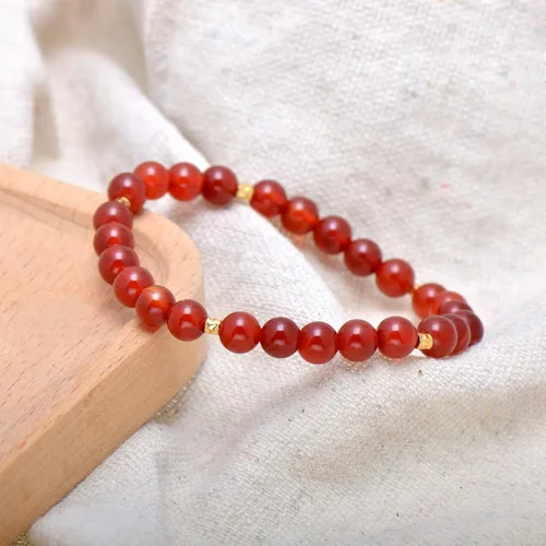 Miniatura 18 de Paialco Pulsera elástica de cuentas naturales o creadas de 0.236 in, pequeña para niñas y mujeres, 6.5 pulgadas