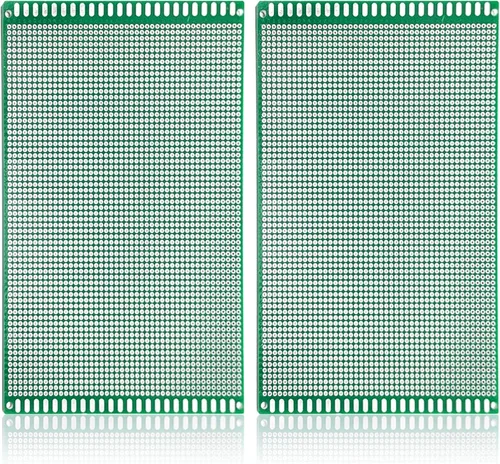 Miniatura 9 de Eagles 2 piezas de placa PCB de doble cara de 3.9 x 8.7 in, prototipo estañado DIY universal FR4 circuito impreso PCB placa protoboard PCB kit placa