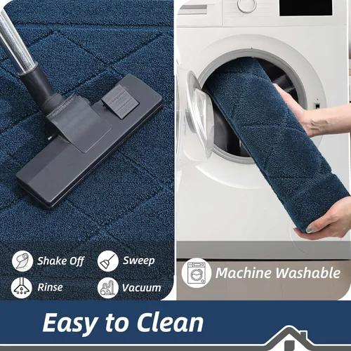 Miniatura 6 de BEQHAUSE Tapete para puerta de 20 x 32 pulgadas, tapete antideslizante para puerta, lavable, tapete para puerta de perro, resistente a las manchas