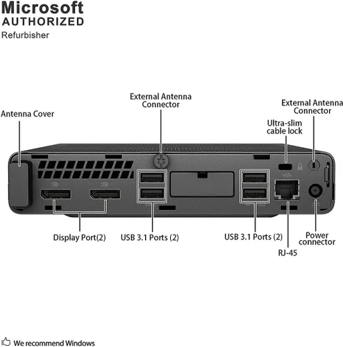 Miniatura 4 de HP Mini escritorio 800 G4 Intel i7-8700T hasta 4.00GHz 32GB DDR4 256GB NVMe SSD integrado Wi-Fi BT Dual Monitor compatible con teclado y mouse
