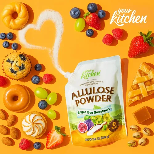 Miniatura 8 de Your Kitchen Azúcar en polvo de alulosa cetogénica, 99.9% edulcorante de alulosa, sustituto natural del azúcar, sin gluten, vegano, sin eritritol