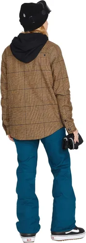 Miniatura 7 de Volcom Chaqueta de franela de snowboard y esquí de invierno con capucha para mujer