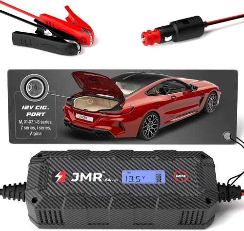 Cargador y mantenedor de batería BMW – Cargador inteligente de 12 V, 6 A – Compatible con BMW M, X, Z, i Series, Alpina y más – Baterías de litio,
