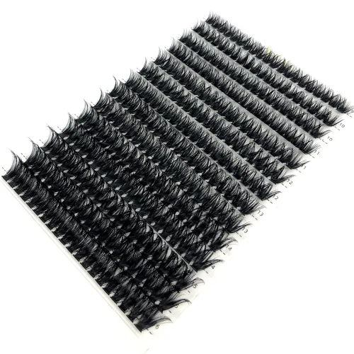 Miniatura 2 de 30D/40D/50D/60D/80D Pestañas de visón 280 Paquetes Extensión de pestañas naturales 3D Rusia Volumen Individual Pestañas en racimo Maquillaje