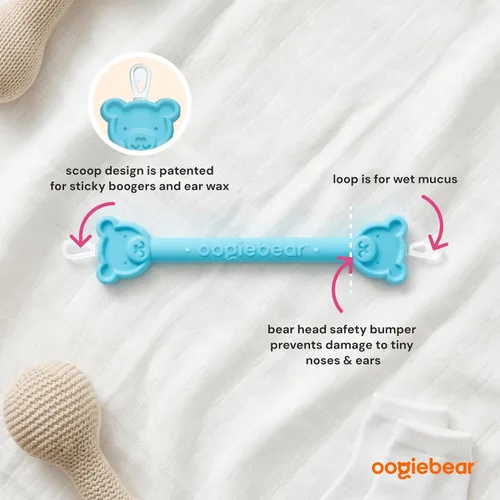 Miniatura 3 de Oogiebear – Limpiador de oídos y nariz para bebés, Paquete de 1 Azul