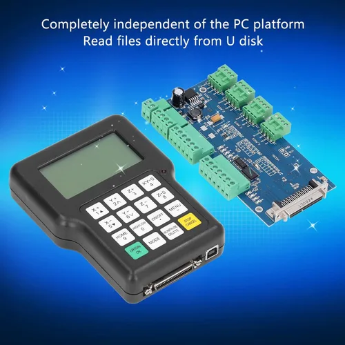 Miniatura 4 de Controlador de máquina de grabado CNC de 3 ejes, kit de tablero de control remoto con microstepping alto para mecanizado de precisión 120 V 60 Hz