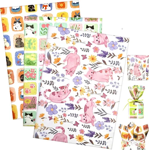 Miniatura 15 de 30 hojas de papel de seda de oro rosa para bolsas de regalo, hojas de ginkgo metálicas, diente de león, papel de seda a granel, papel de seda Hoja