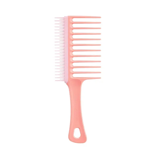 Tangle Teezer Peine de dientes anchos, de doble cara para desenredar y menos roturas, para tipos de cabello rizado de 3C a 4C, Melocotón