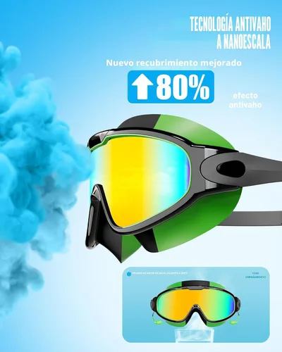 Miniatura 4 de Aegend Nuevo paquete de 2 gafas de natación de visión amplia para niños, gafas antivaho/anti-UV sin fugas con tapones para los oídos para niños de 3