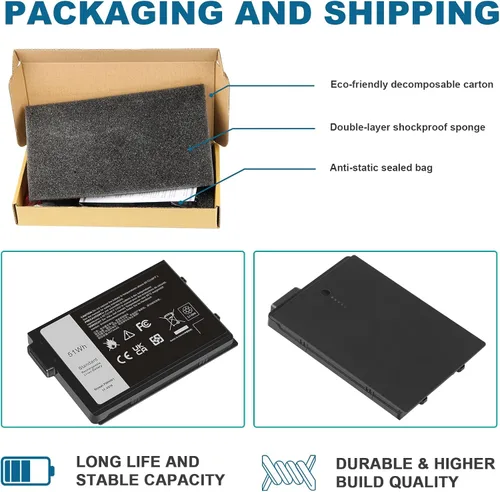 Miniatura 9 de 7WNW1 GK3D3 - Batería para portátil compatible con Dell Latitude 5424 5420 Rugged 7424 Extreme P85G P86G P137G P137G001 P137G002 P85G001 P86G001