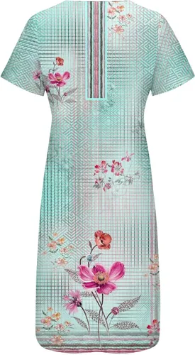 Miniatura 4 de Dress for Women Summer Casual Flowy Dress Split V Neck Short Sleeve Floral Print Pocket Midi Dresses