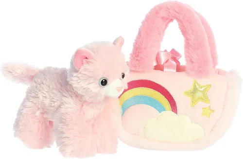 Miniatura 2 de Aurora Fashion Fancy Pals Pastel Rainbow - Gatito de peluche - Compañeros sobre la marcha - Accesorios elegantes - Rosa 7 pulgadas