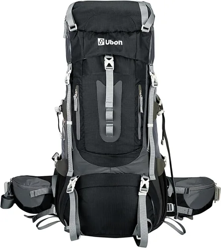 Miniatura 7 de Ubon Mochila de senderismo con marco interno de 50/60 L, mochila de camping para hombres y mujeres con cubierta de lluvia