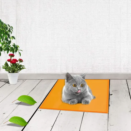 Miniatura 4 de Tapete de alimentación de alimentos para perros y gatos, tapete de silicona impermeable para cuenco de mascotas, tapete antideslizante con borde