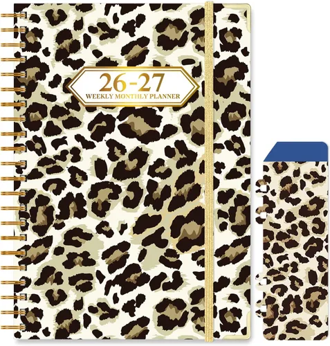 Miniatura 18 de 2026-2027 Planner, Jul.2026-Jun.2027 Planner Weekly and Monthly 6.25"x8.5" with Page Tabs, Calendar Hardcover with Inner Pocket, Elastic Band
