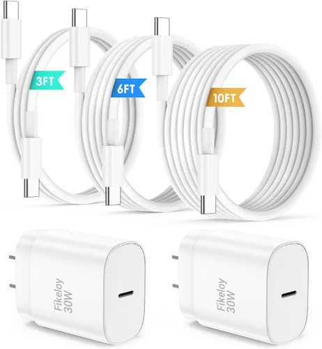 Miniatura 8 de Cargador de Bloque USB C de carga rápida para iPhone 17 16 Pro Max, cargadores USB-C de 30 W con cable largo de carga rápida tipo C de 3/6/10 pies