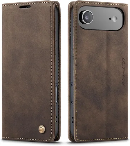 Miniatura 70 de QLTYPRI Para iPhone Air Case Wallet Con Tarjetero, Vintage PU Cuero Kickstand Cierre Magnético A Prueba De Golpes Folio Libro Funda Para IPhone 17