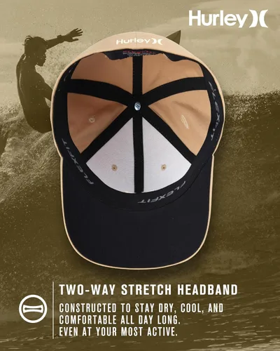 Miniatura 80 de Hurley Gorra de béisbol para hombre - Flexfit - Gorras de béisbol ajustadas para hombre (tamaños: S-XL)