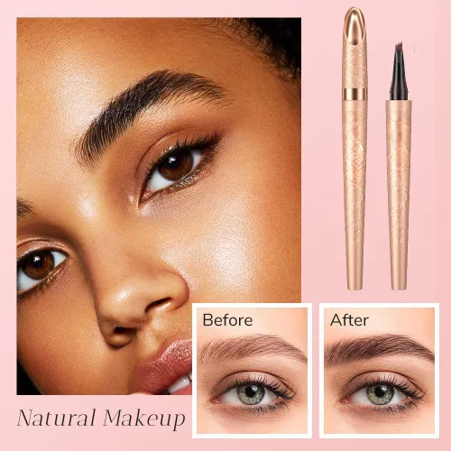 Miniatura 2 de Lápiz de cejas Microblading, 2026 nuevo bolígrafo de cejas 3D impermeable de 4 puntas Microblading, relleno de huecos naturales, maquillaje de cejas