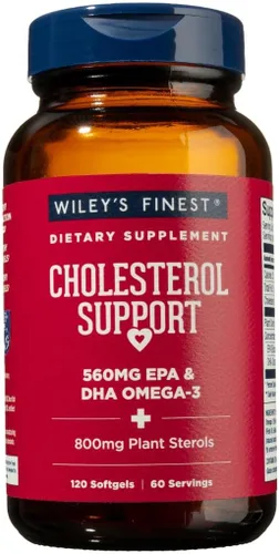 Miniatura 8 de Wiley's Finest Wild Alaskan Fish Oil Colesterol Support - Suplemento de salud cardíaca para hombres y mujeres - 560 mg de omega-3 - 90 cápsulas