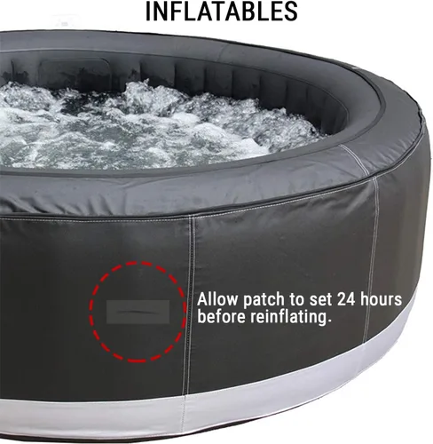 Miniatura 5 de Kit de parches de sellado de fugas para bañera de hidromasaje y piscina, transparente, ultra adhesivo, impermeable, reparación para vinilo, PVC
