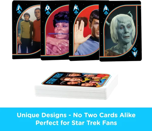 Miniatura 3 de Aquarius Star Trek - Juego de cartas de la serie original, tamaño estándar, baraja temática con 52 diseños únicos de ciencia ficción, regalo