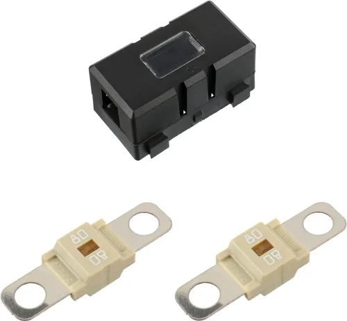 Miniatura 11 de Portafusible MIDI y 2 piezas de fusible MIDI de 100A de alta corriente, fusible de tornillo para autos, camiones, vehículos (100 Amp)