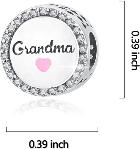 Miniatura 7 de LUXILLA Abalorio de plata de ley 925 para madre, hija, abuela, para familia, amor, madre, hija, abuela, para pulseras, collares, dijes, joyas