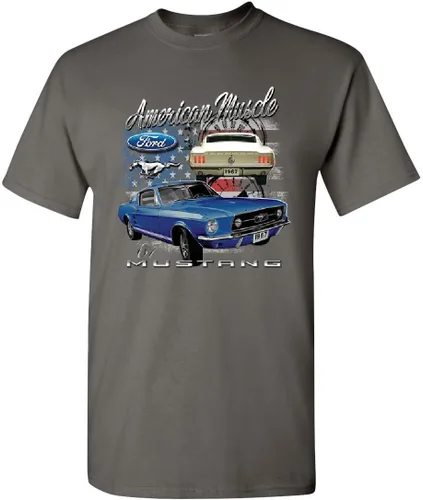 Miniatura 7 de Ford Mustang Shelby 1967 GT - Camiseta para hombre de Muscle Cars Azul marino