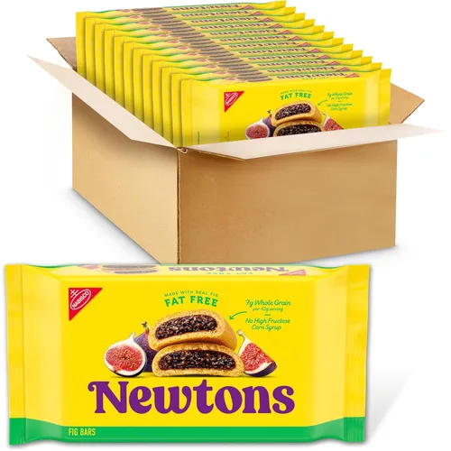 Newtons Galletas masticables sin grasa, suaves y de fruta, sabor higo (barras de higo), 12 paquetes de 10 onzas