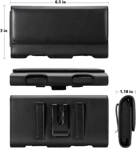 Miniatura 7 de Mopaclle Funda de teléfono para Galaxy Z Fold 6 Z Fold 5 Z Fold 4 Z Fold 3 Funda con clip para cinturón, funda de cuero con clip para cinturón