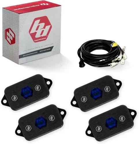 Miniatura 11 de Kit de luz LED para roca Baja Designs - 4 piezas. LED con arnés de cableado (blanco)