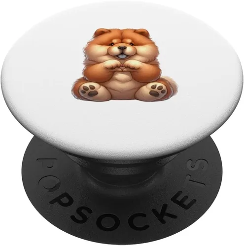 perros divertidos para los amantes de los animales y las mascotas chow chow PopSockets Standard PopGrip