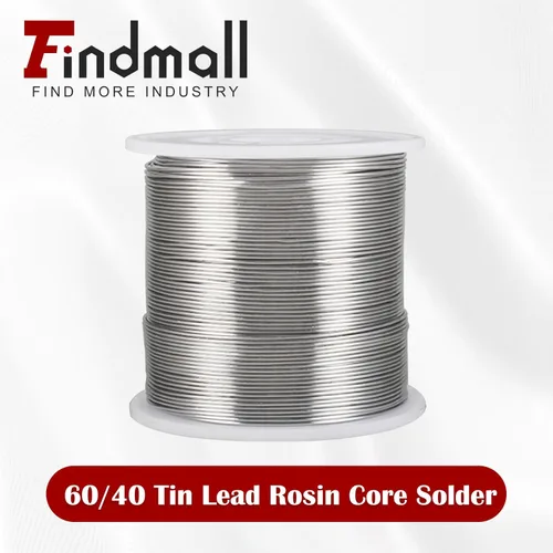 Miniatura 2 de findmall Alambre de soldadura de base de colofonia de plomo de estaño 60/40 para soldadura eléctrica 0.031"/0.8mm 1lb/454g
