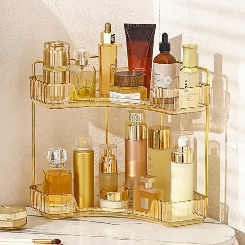 Aveniee Organizador de Esquina para Encimera de Baño, Estante de Encimera de Baño Organizador de Maquillaje para Tocador, Bandeja de Perfume para