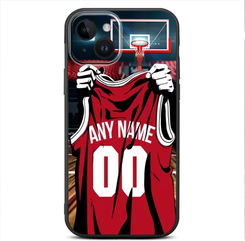 Miniatura 35 de Nombre y número personalizados de bricolaje – Camiseta de baloncesto de Oklahoma City – Funda de silicona líquida para iPhone 17 Air 16 15 Pro Max