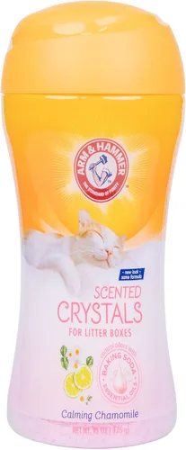Arm & Hammer Cristales Perfumados para Cajas de Arena para Mascotas, Manzanilla Calmante, Calma el Estado de Ánimo con Cada Uso; Cristales
